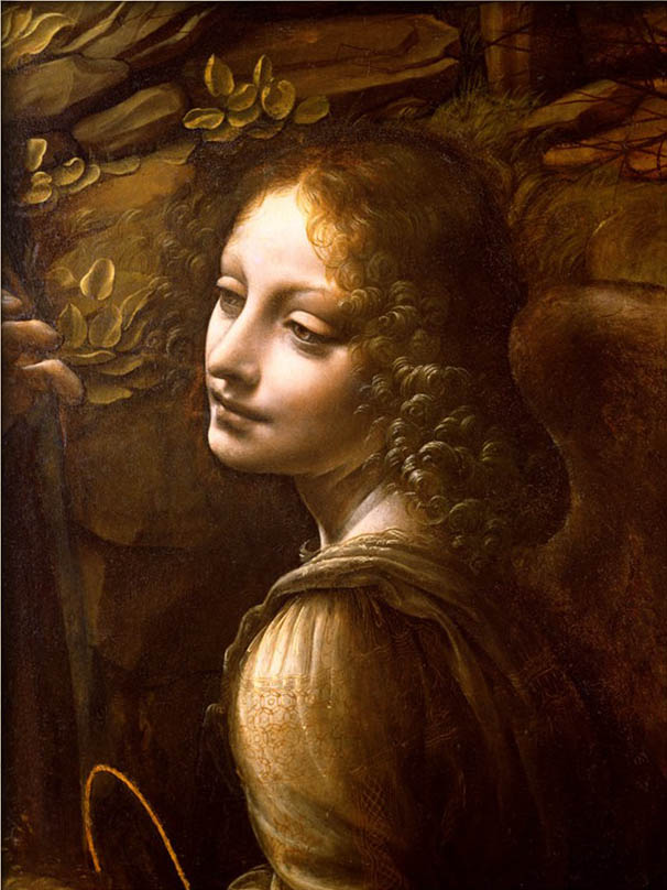 Detail of the Angel, from the Virgin of the Rocks By Leonardo Da Vinci